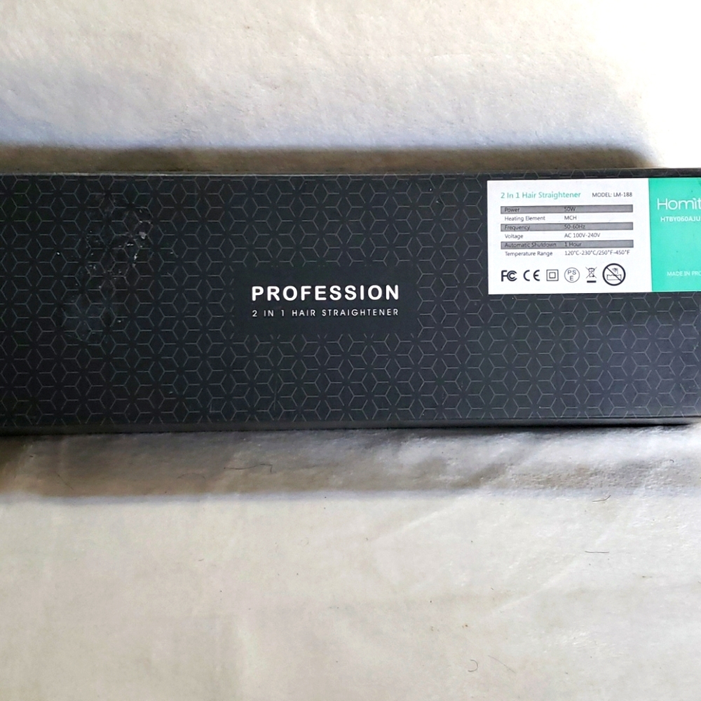 HOMITT LM188 2 in 1 Hair Straightener Curler 100v